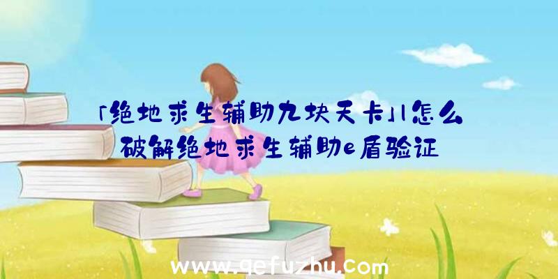 「绝地求生辅助九块天卡」|怎么破解绝地求生辅助e盾验证